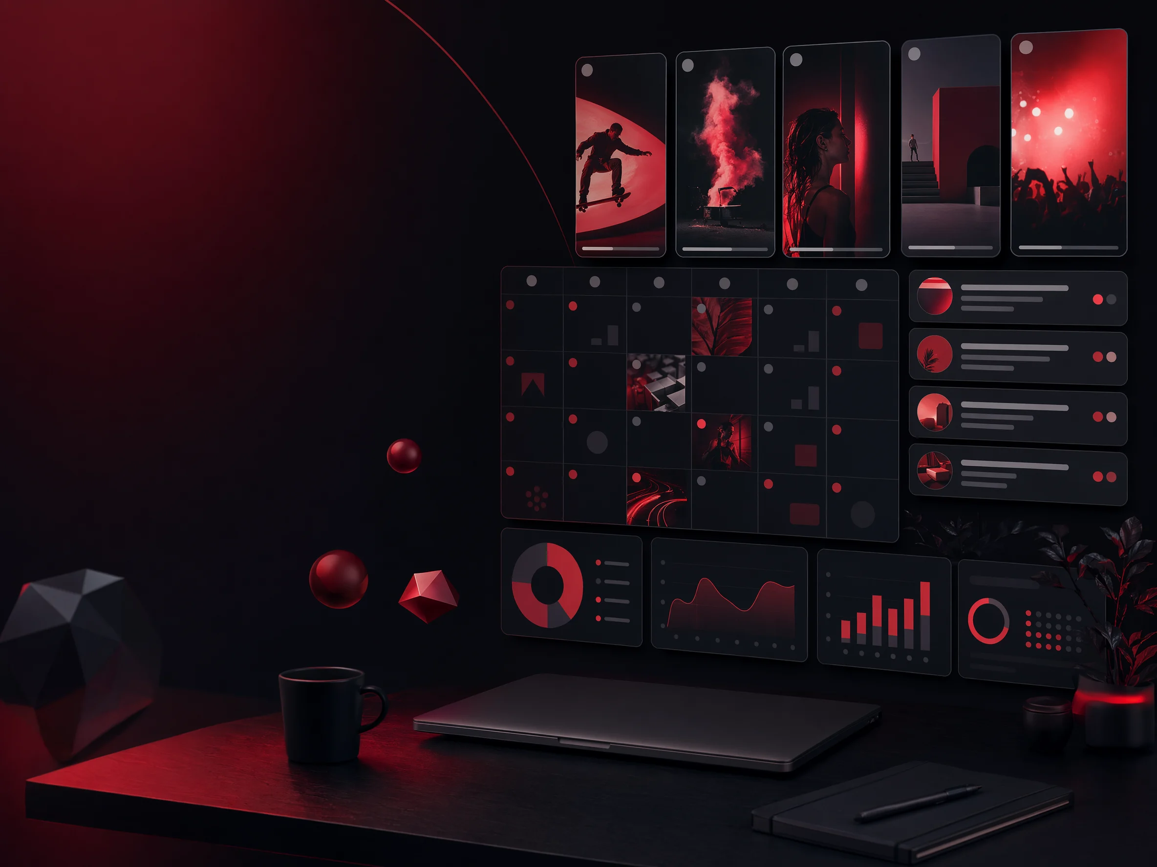 Social media content planning interface